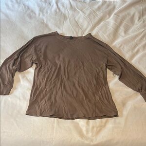 Wild Fable Chocolate Brown Long Sleeve Blouse